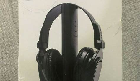 Onn Wireless Headphones With Transmitter And FM Radio - Black - Headphones