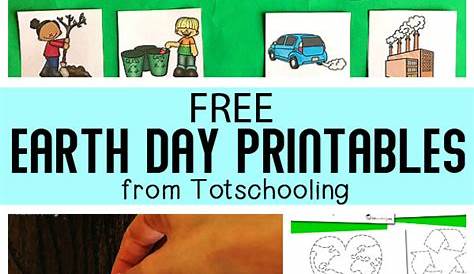 20+ Free Earth Day Printables for Kids | Totschooling - Toddler