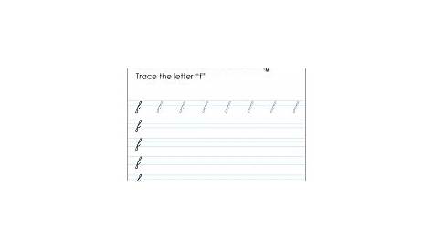 Letter f - Lowercase Cursive Writing worksheet for Third,Fourth,Second