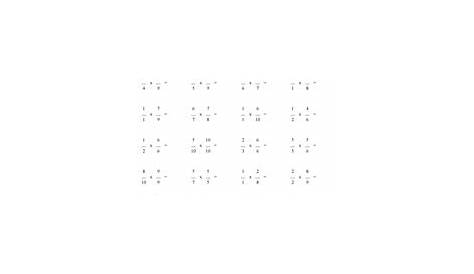 fraction division worksheet works