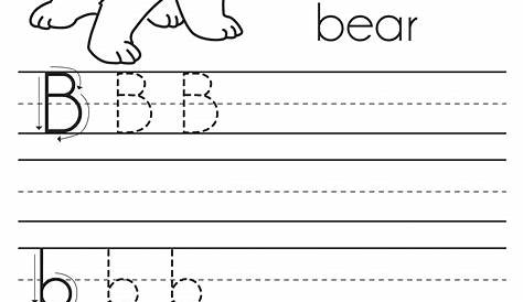 trace letter b worksheets