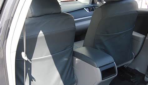TOYOTA CAMRY 2012-2016 CHARCOAL LEATHER-LIKE CUSTOM FIT FRONT SEAT COVER
