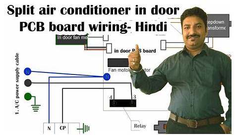 split air conditioner indoor pcb board wiring diagram - Hindi - YouTube