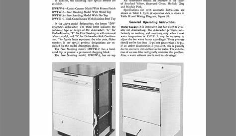 Dishwasher Library-1956 Frigidaire Dishwasher Tech-Talk Service Manual
