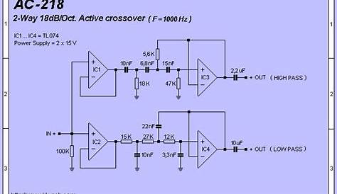 2 way active crossover circuit diagram