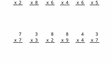 multiplication printable worksheet 4th grade