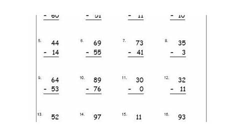 subtraction worksheets 5 digits