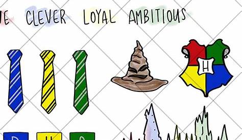 Harry Potter Printable Stickers - Hogwarts Houses Set - Pineapple Paper Co.