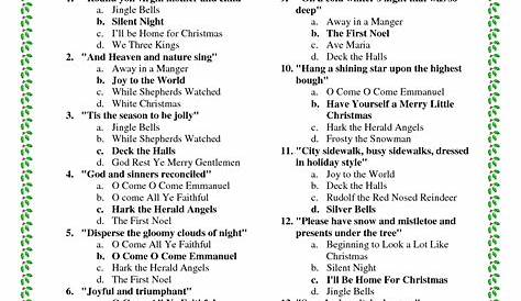 guess the christmas song worksheets