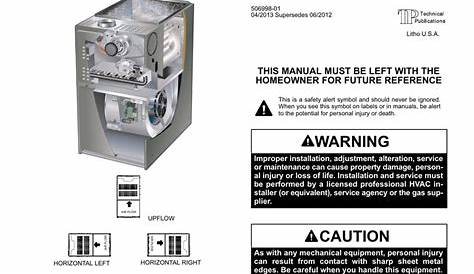 INSTALLATION INSTRUCTIONS ML180UHA THIS MANUAL MUST BE LEFT WITH THE
