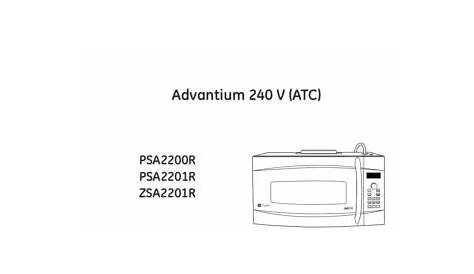 GE Microwave Oven Service Manuals