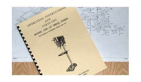 POWERMATIC 1100 15" Drill Press Operator/Part Manual 0510 | eBay