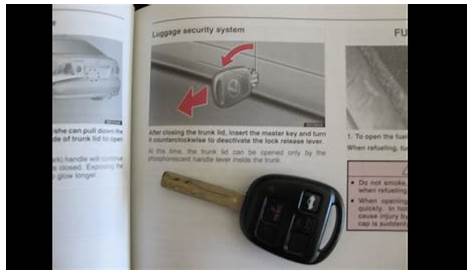 Lexus trunk stuck locked luggage security mode key by froggy - YouTube