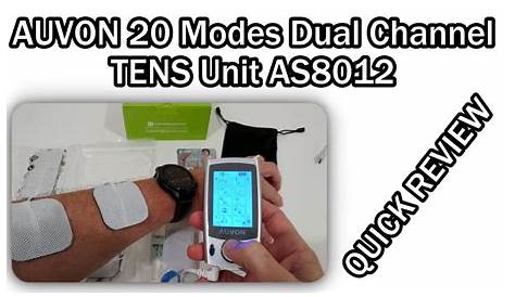 AUVON 20 Modes Dual Channel TENS Unit AS8012 Muscle Stimulator Machine