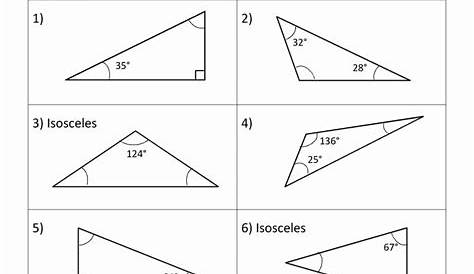missing angles worksheet grade 6