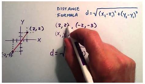 distance formula between two points worksheets