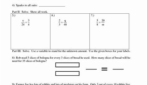 50 7th Grade Proportions Worksheet