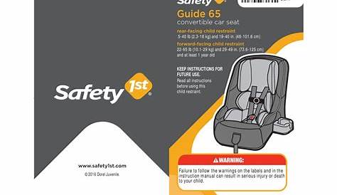 SAFETY 1ST GUIDE 65 CAR SEAT USER MANUAL | ManualsLib