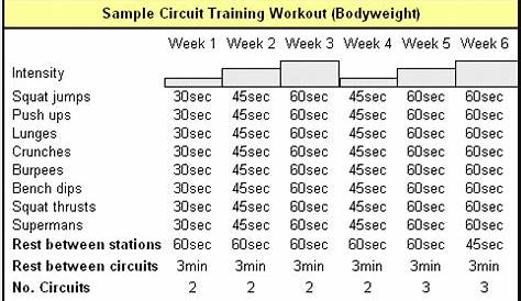 Sample Circuit Training Workouts