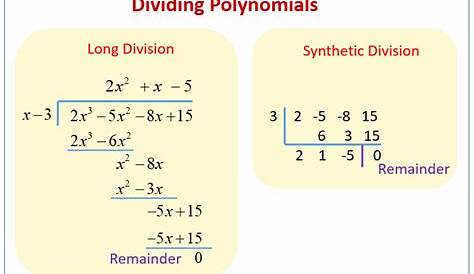 50 Polynomial Long Division Worksheet