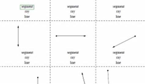 math worksheet line segments