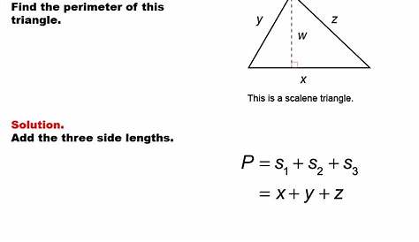 perimeter and area of triangle