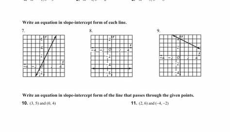 solving for x and y intercepts worksheets with answers