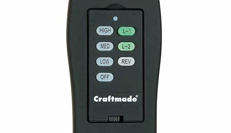 craftmade remote control manual