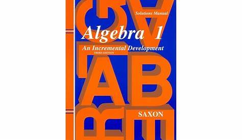 saxon algebra 1 3rd edition pdf