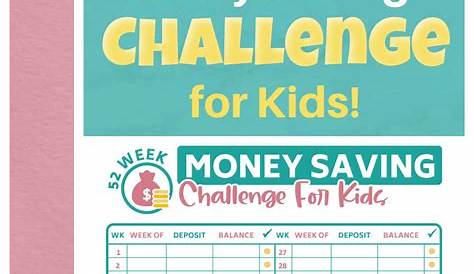 Kids 52 Week Money Savings Challenge {Free Printable} - Savor + Savvy