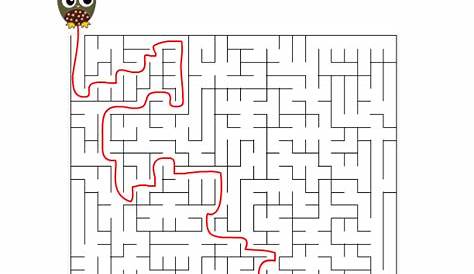 Free Printable Fall Mazes with Solutions for kids