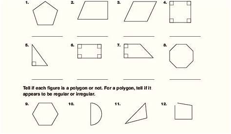 polygons and quadrilaterals worksheet