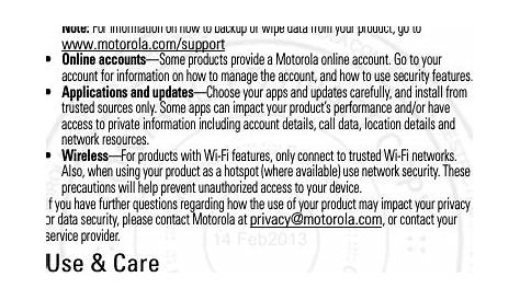 T6NL1 TX550 User Manual User Guide Motorola Mobility