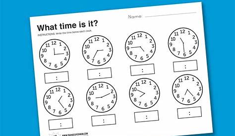 Worksheet Wednesday: What Time Is It? - Paging Supermom
