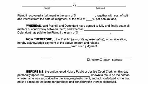 Release Of Judgement Form - Fill and Sign Printable Template Online
