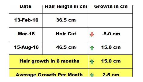 Hair Growth Chart Months