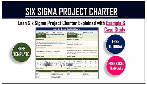 Six Sigma Project Charter Excel & PDF Template with Case Study