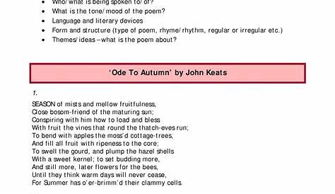 poems to annotate ks3