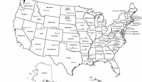 western united states map printable