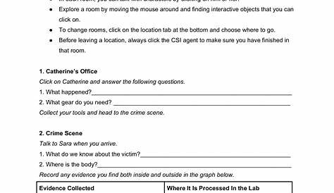 Csi Web Adventures Case 1 Worksheet Answer Key — excelguider.com