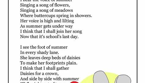 Song of Summer Poem for Kids | Woo! Jr. Kids Activities