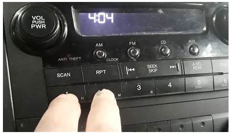 2006 Honda Crv Radio Code