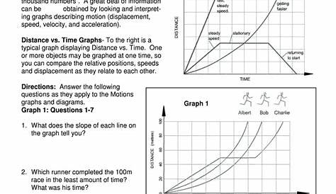 graphing motion worksheet answers