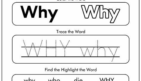 sight words printable worksheets