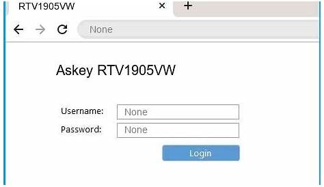 Askey RTV1905VW Router Login and Password