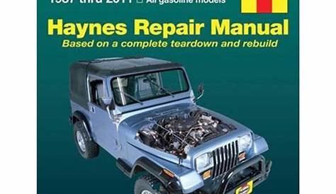 Haynes Repair Manual - Jeep Wrangler 4 Cylinder, 6 Cylinder, 2WD/4WD