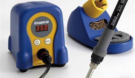 HAKKO FX-888D digital regulation soldering station blue and yellow