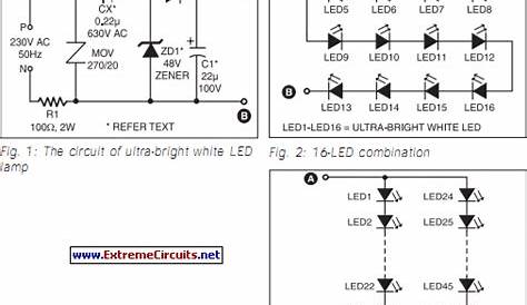 How to build Ultra Bright LED Lamp - circuit diagram