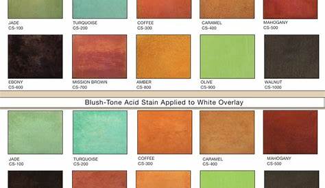 brickform acid stain color chart