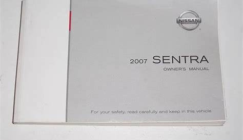 2007 Nissan Sentra Owners Manual Book | Owners manuals, 2007 nissan